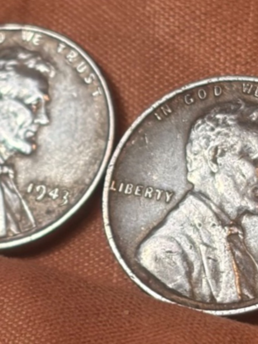 1943 sue 2 Steel Wheat Penny’s P& D {2 coins] #206398638902